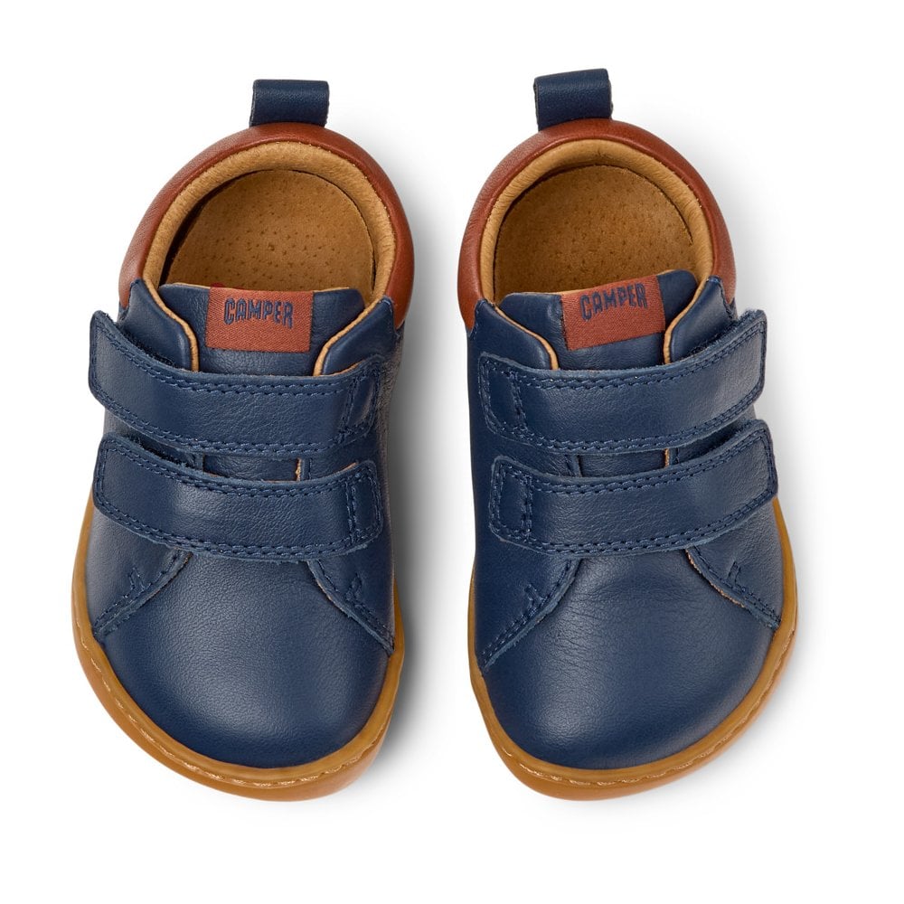 Camper: Peu Cami Velcro - Blue / Brown - Acorn & Pip_Camper