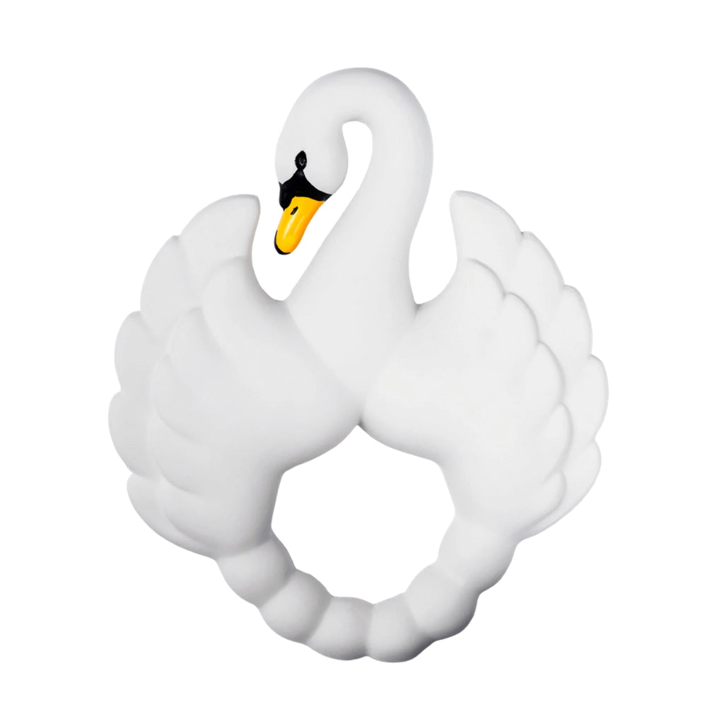 Natruba: Natural Rubber Teether - Swan White - Teething Toys for Babies and Toddlers from Birth - Natural Rubber Eco-Friendly Teething Toys 0+ at Acorn & Pip