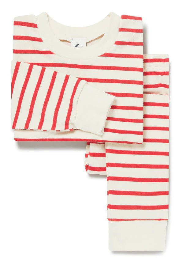 Christmas Kids Classic Set - Red & Oatmeal Breton Stripe - Acorn & Pip_Sleepy Doe