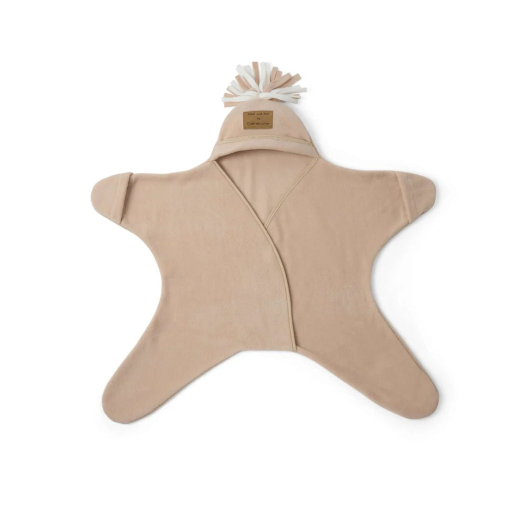 Clair de Lune: Star Fleece Baby Wrap Blanket (6 - 12 months) Beige - Acorn & Pip_Clair de Lune
