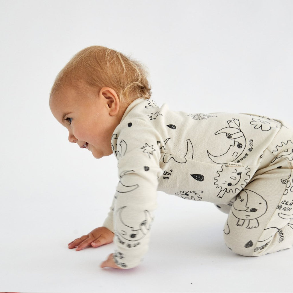 Claude & Co: Daydream Sketch Print Baby Bodysuit - Acorn & Pip_Claude & Co