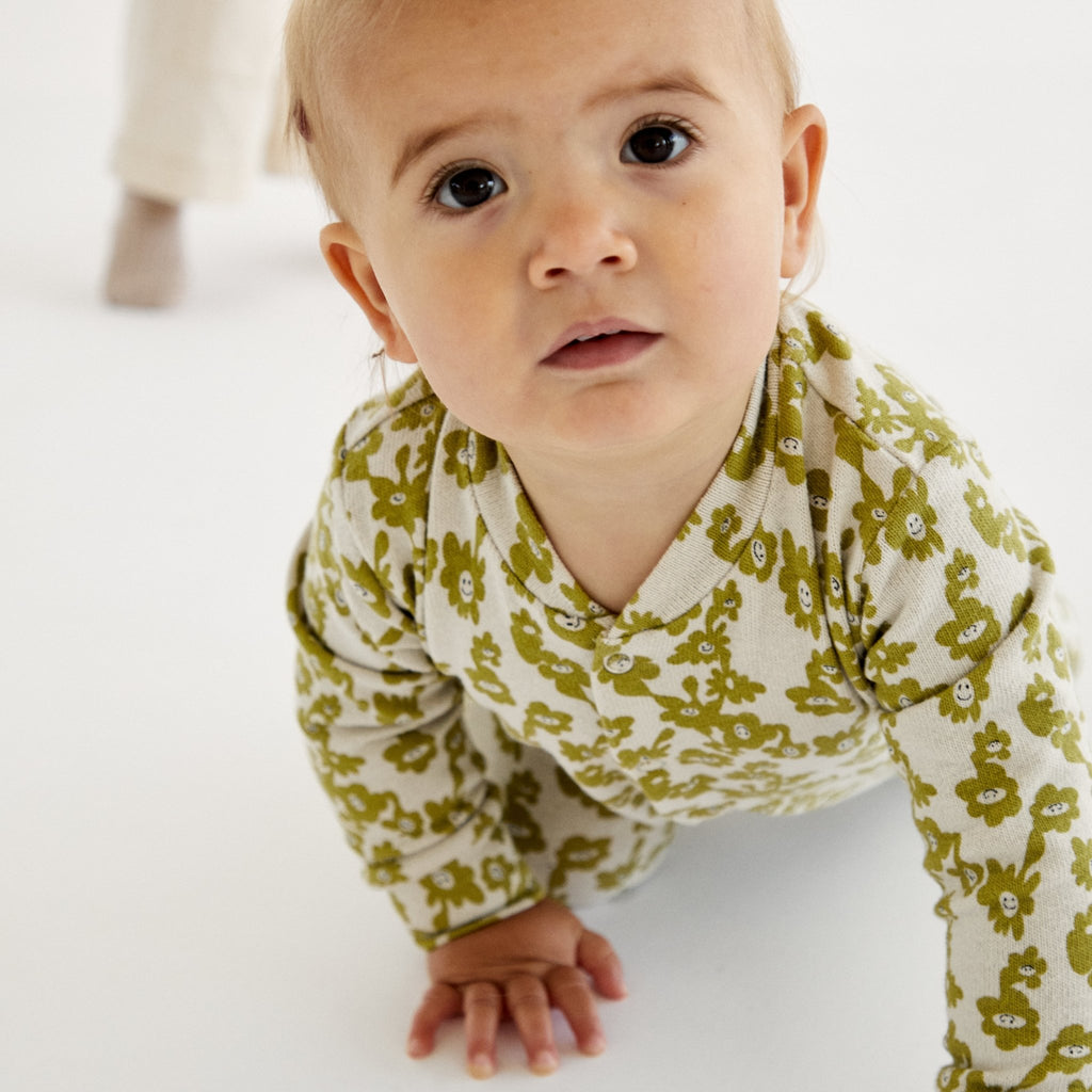 Claude & Co: Smiley Splodge Print Baby Onesie - Acorn & Pip_Claude & Co