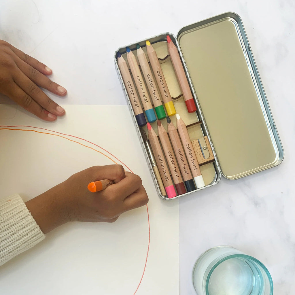 Cotton Twist: Jumbo Watercolour Pencils Tin - Acorn & Pip_Cotton Twist