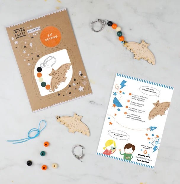 Cotton Twist: Make Your Own - Bat Keyring - Acorn & Pip_Cotton Twist