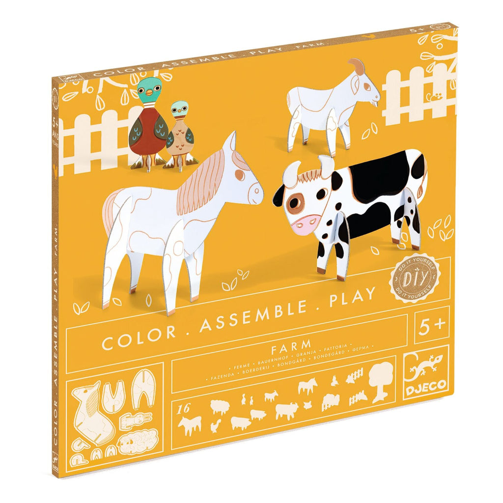 Djeco: DIY Colour Assemble Play - Farm - Acorn & Pip_Djeco