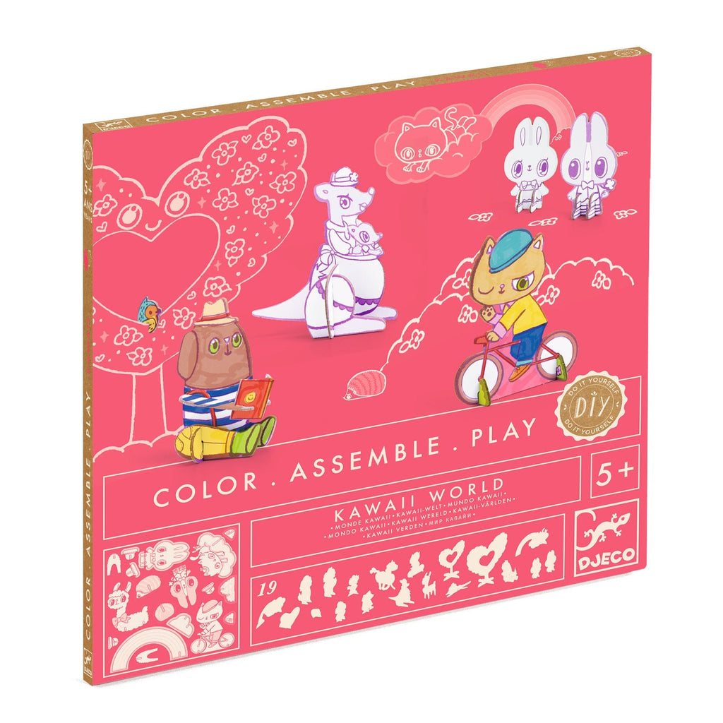 Djeco: DIY Colour Assemble Play - Kawaii World - Acorn & Pip_Djeco