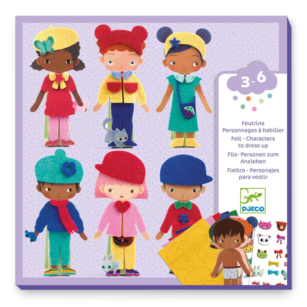 Djeco: Felt Characters to Dress - up - Craft Kit - Acorn & Pip_Djeco