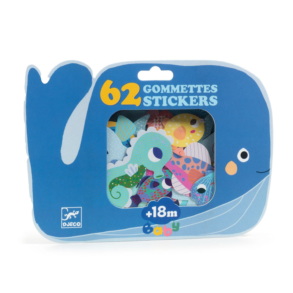 Djeco: Gommettes Stickers - Sea Animals - Acorn & Pip_Djeco