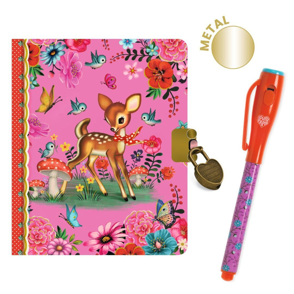 Djeco: Little Secret Notebook - Fiona - Acorn & Pip_Djeco