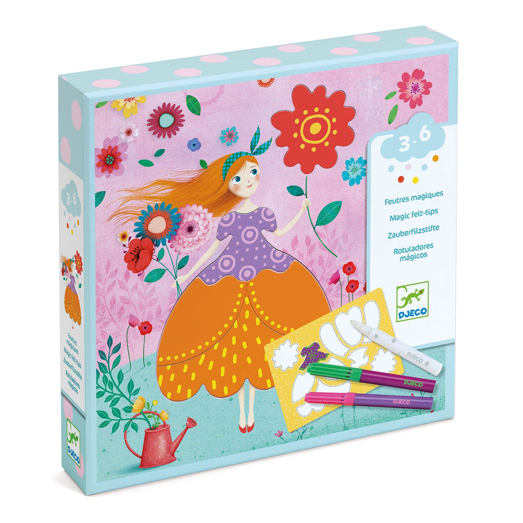 Djeco: Magic Felt Tips - Marie's Pretty Dresses - Acorn & Pip_Djeco