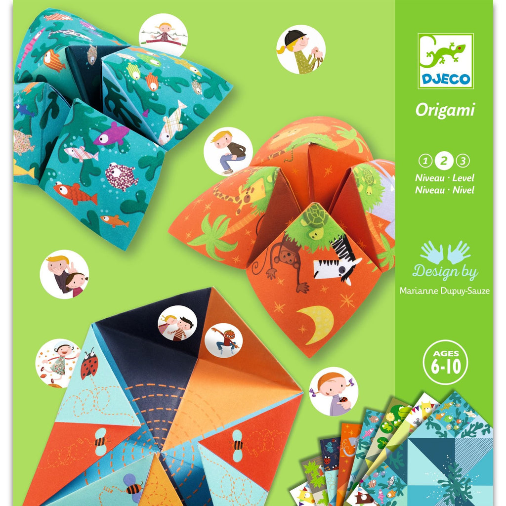 Djeco: Origami Fortune Teller Craft Pack - Animals - Acorn & Pip_Djeco