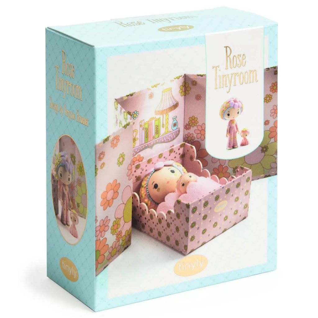 Djeco: Rose Tiny Room Playset, Tinyly Figurine - Acorn & Pip_Djeco