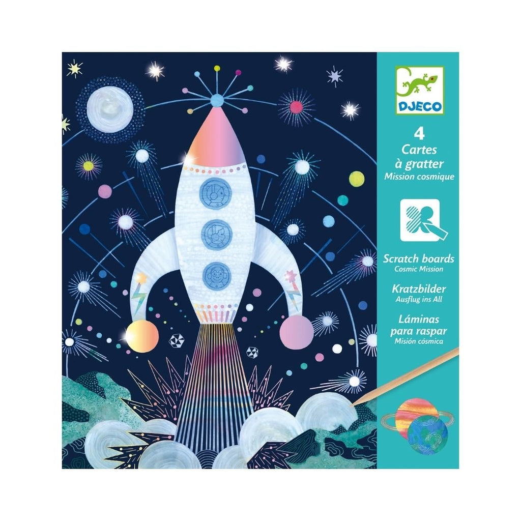 Djeco: Scratch Cards - Cosmic Mission - Acorn & Pip_Djeco