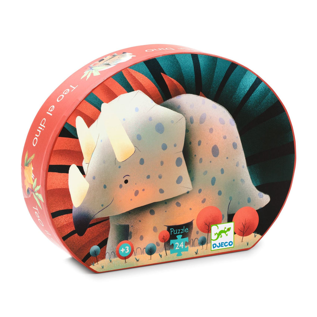 Djeco: Teo the Dino Puzzle - 24 Pcs - Acorn & Pip_Djeco