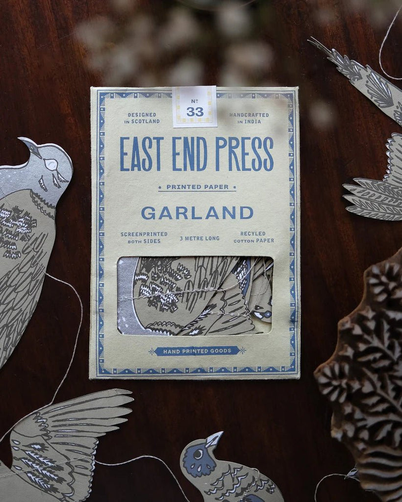 East End Press: Turtle Doves Sewn Garland - Acorn & Pip_East End Press