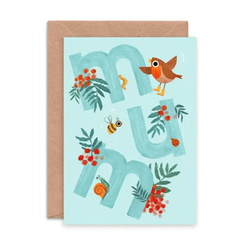 Emily Nash Illustration: Mum Robin Mother's Day Card - Acorn & Pip_Emily Nash Illustration