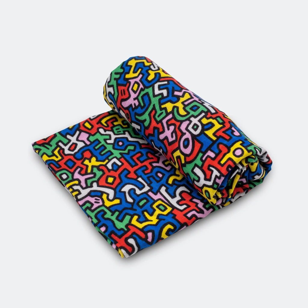 ETTA LOVES x KEITH HARING XL 'BRAZIL' MUSLIN - for 5+ month old babies - Acorn & Pip_Etta Loves