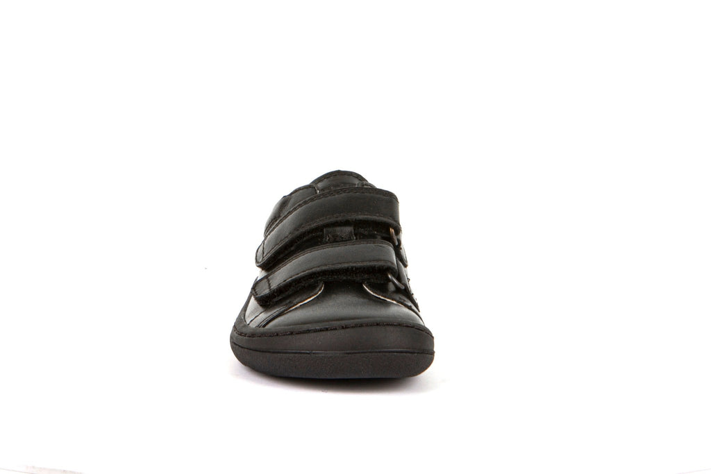 Froddo: Alex Barefoot Velcro School Shoes - Black Leather - Acorn & Pip_Froddo