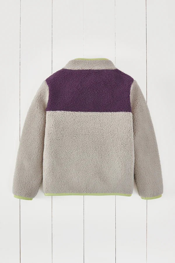 Grass & Air: Amethyst Purple & Geothermal Quarter Zip Fleece Jumper - Acorn & Pip_Grass & Air