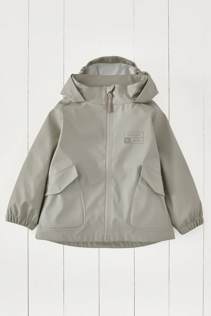 Grass & Air: Geothermal Grey Waterproof Rainster Jacket - Acorn & Pip_Grass & Air