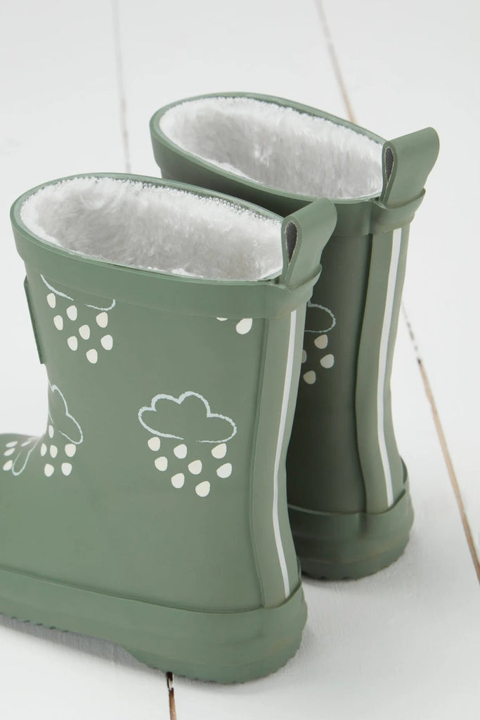 Grass & Air: Khaki Green Colour Changing Wellies - Acorn & Pip_Grass & Air