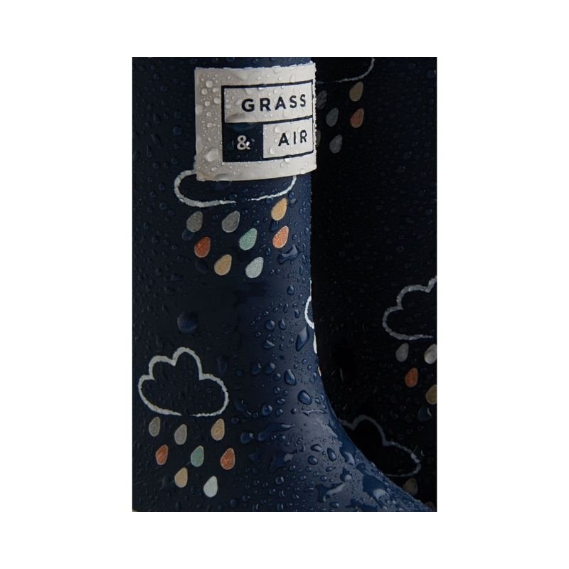 Grass & Air: Little Kids Navy Colour - Revealing Wellies - Acorn & Pip_Grass & Air