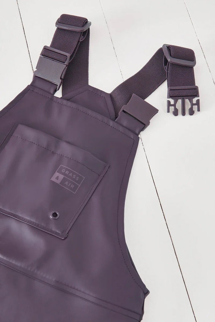 Grass & Air: Rainster Waterproof Dungarees - Amethyst - Acorn & Pip_Grass & Air