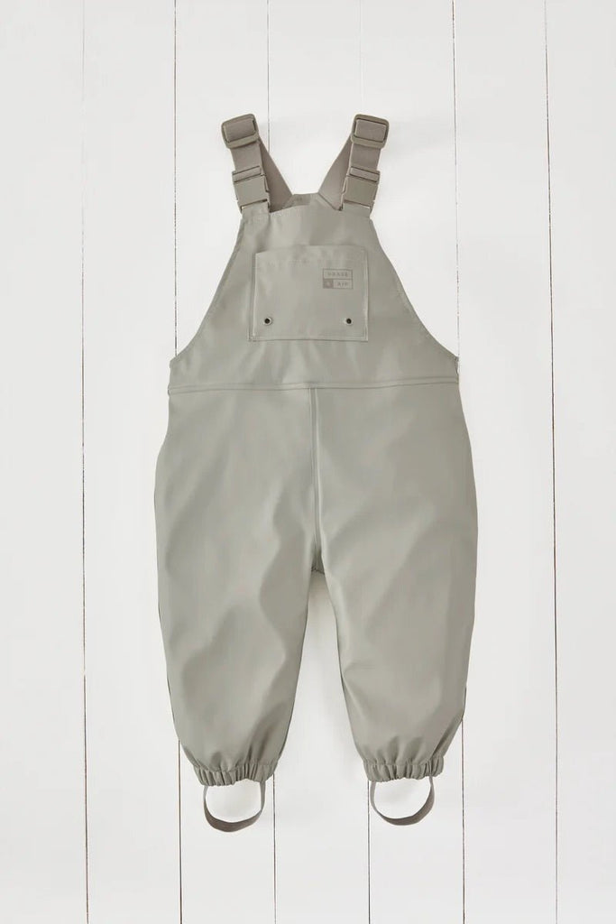 Grass & Air: Rainster Waterproof Dungarees - Grey - Acorn & Pip_Grass & Air