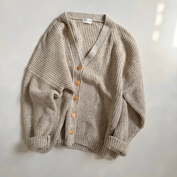 Hunter + Rose: Avery Adult Cardigan - Oat Flecked - Acorn & Pip_Hunter + Rose