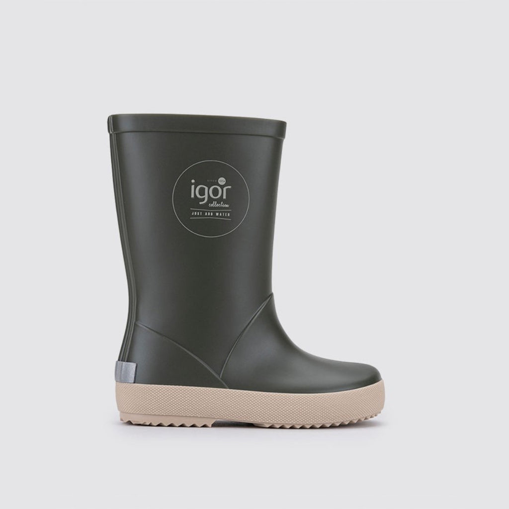 Igor: Splash Kids Rain Boots - Beige / Khaki - Acorn & Pip_Igor