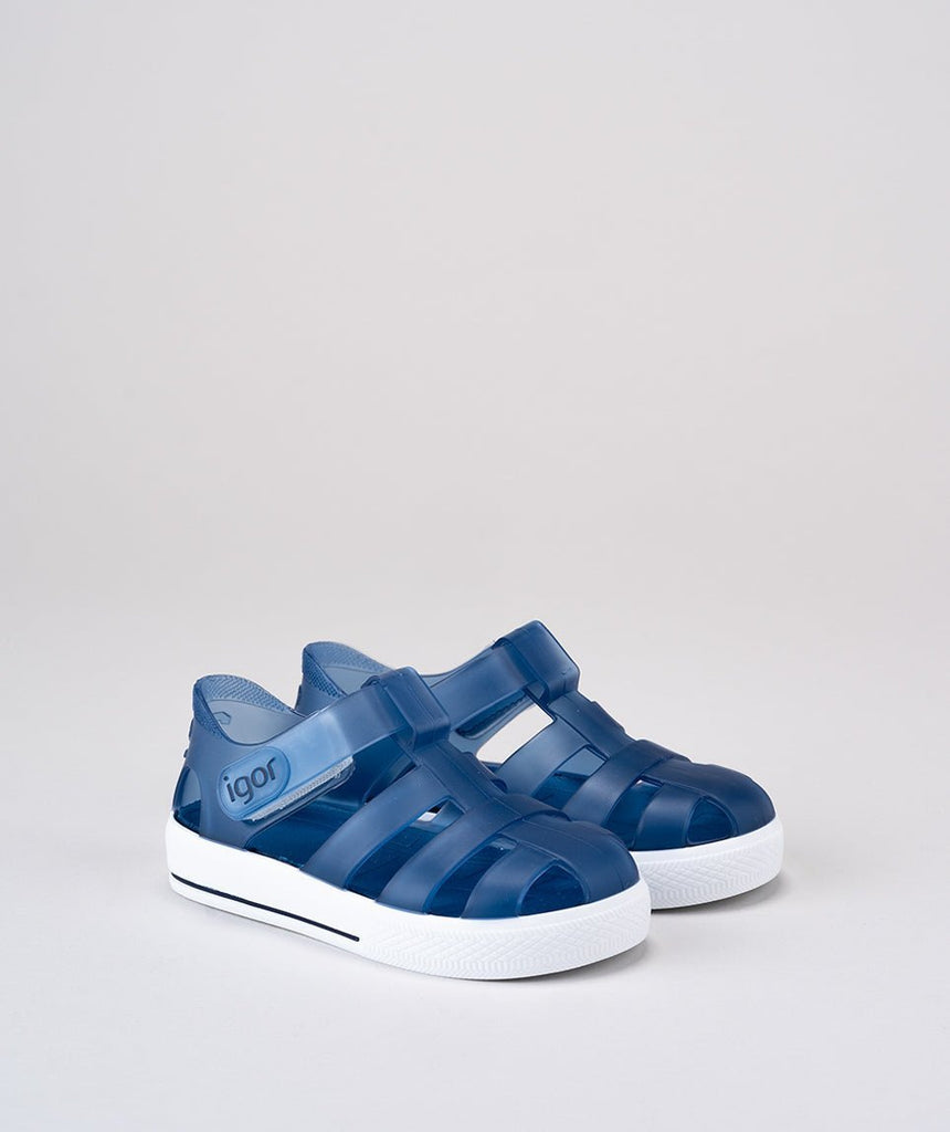 Igor: Star Kids Jelly Sandals - Marino Blue - Acorn & Pip_Igor