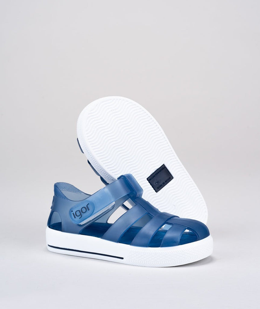 Igor: Star Kids Jelly Sandals - Marino Blue - Acorn & Pip_Igor