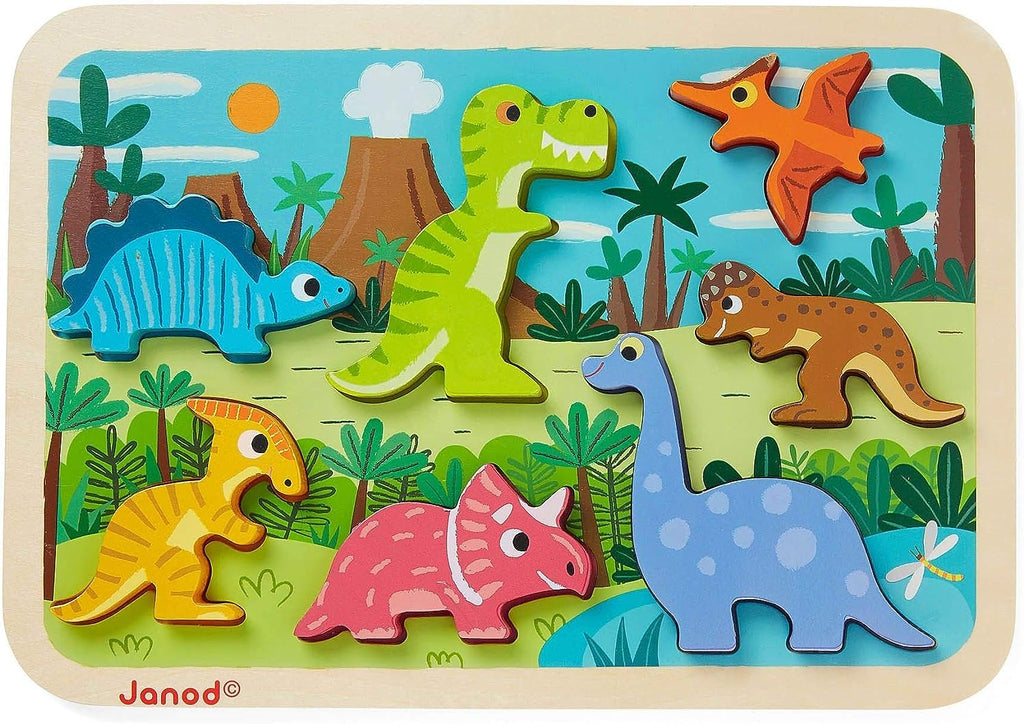 Janod: Dinosaurs Chunky Puzzle - Acorn & Pip_Janod