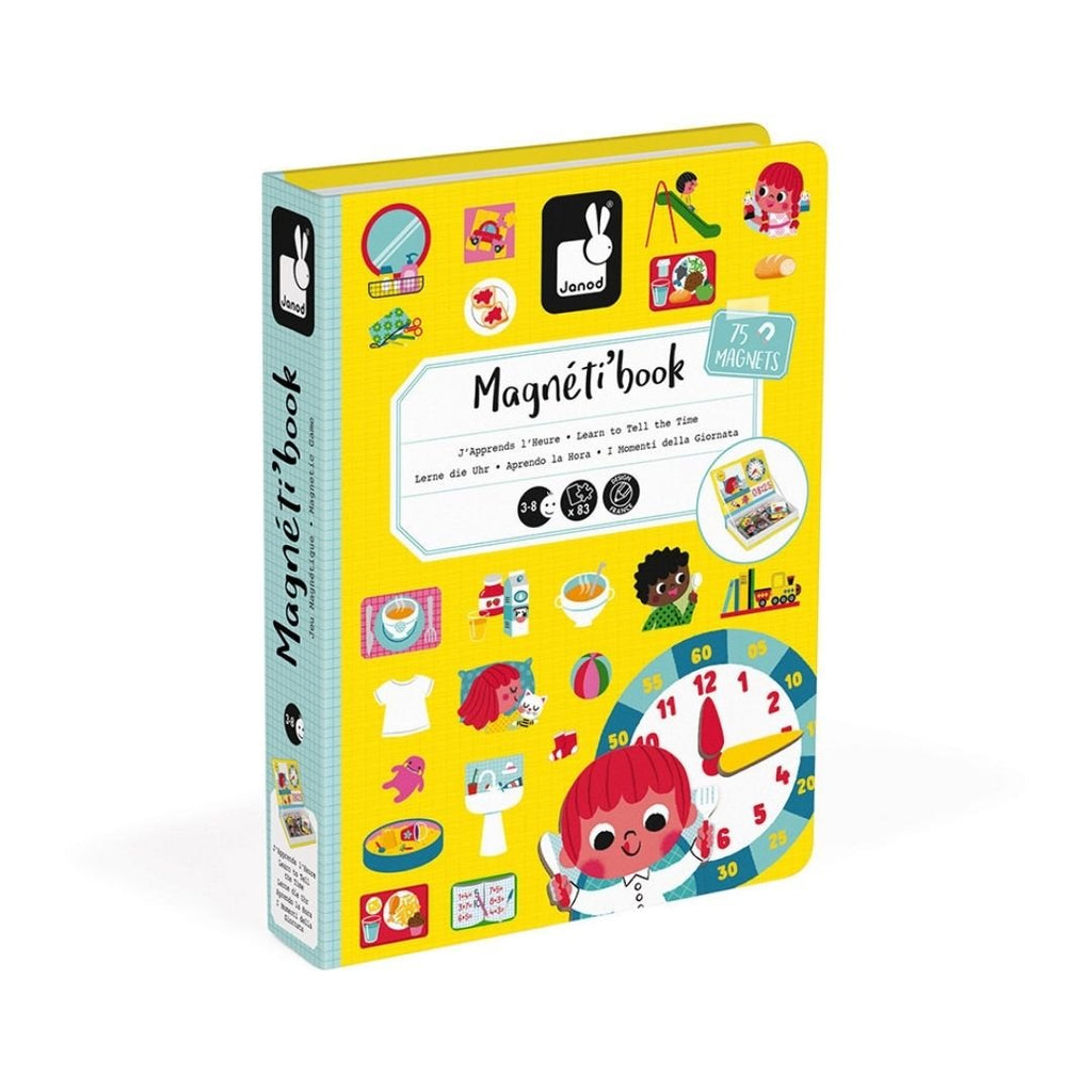 Janod: Learn To Tell The Time Magnetic Book - Acorn & Pip_Janod