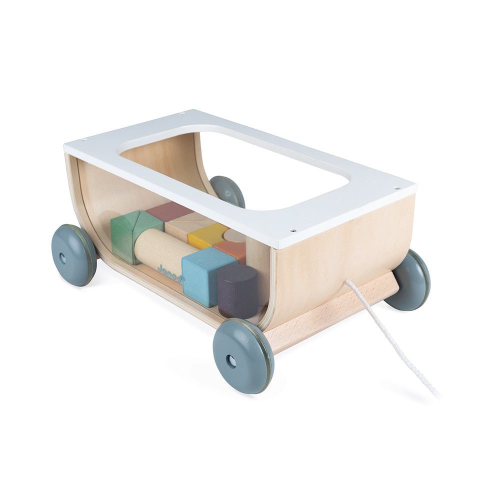 Janod: Sweet Cocoon Cart With Blocks - Acorn & Pip_Janod