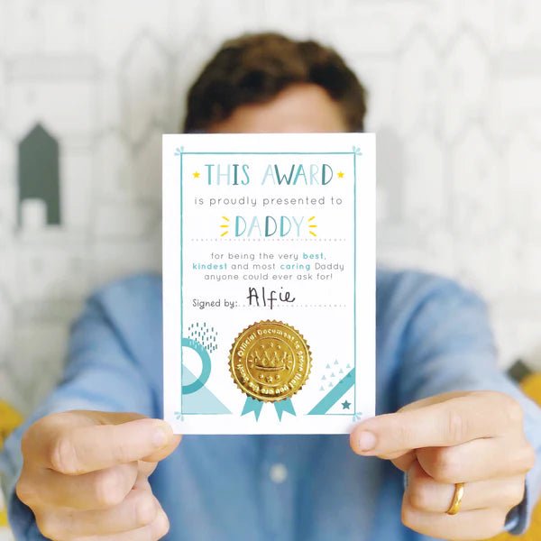 Joanna Hawker: Best Daddy Certificate Card - Acorn & Pip_Joanne Hawker