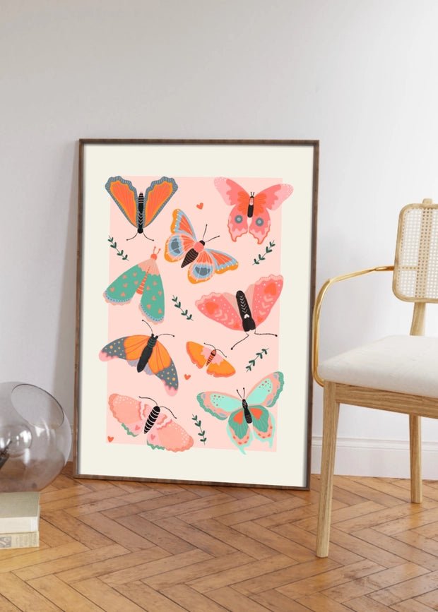 Kate Fox Design: Butterflies - A5 Print - Acorn & Pip_Kate Fox Design