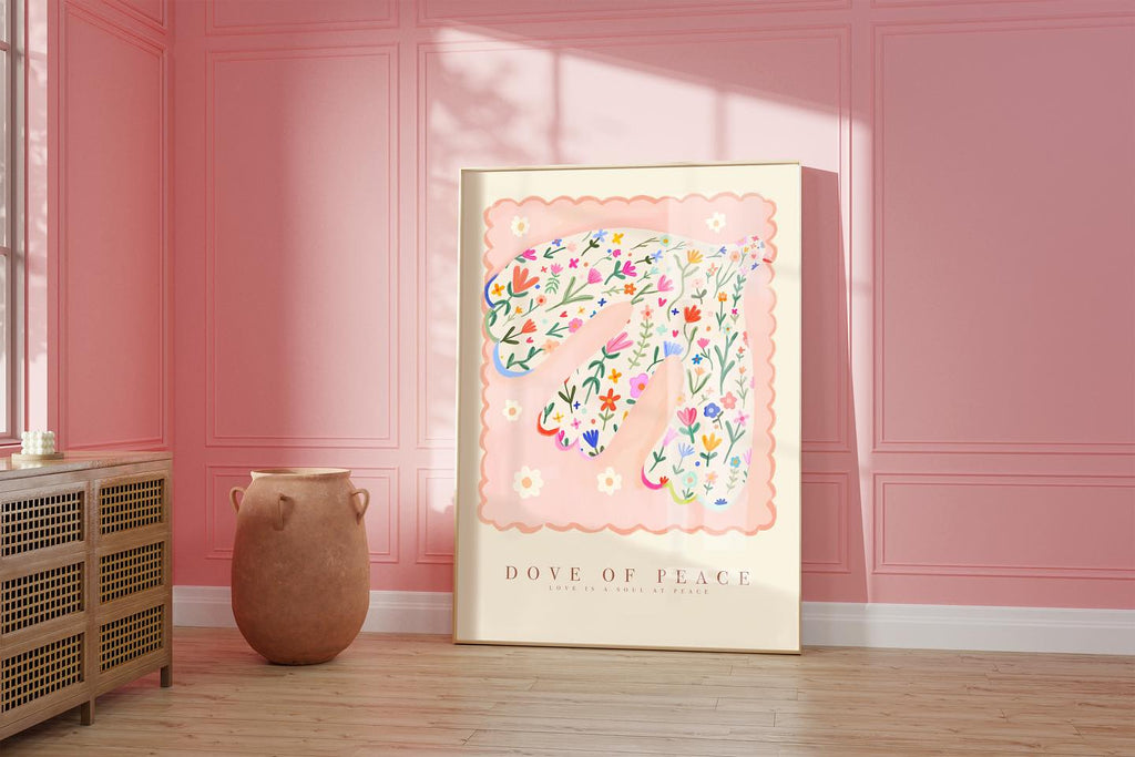 Kate Fox Design: Dove of Peace A4 Print - Acorn & Pip_Kate Fox Design