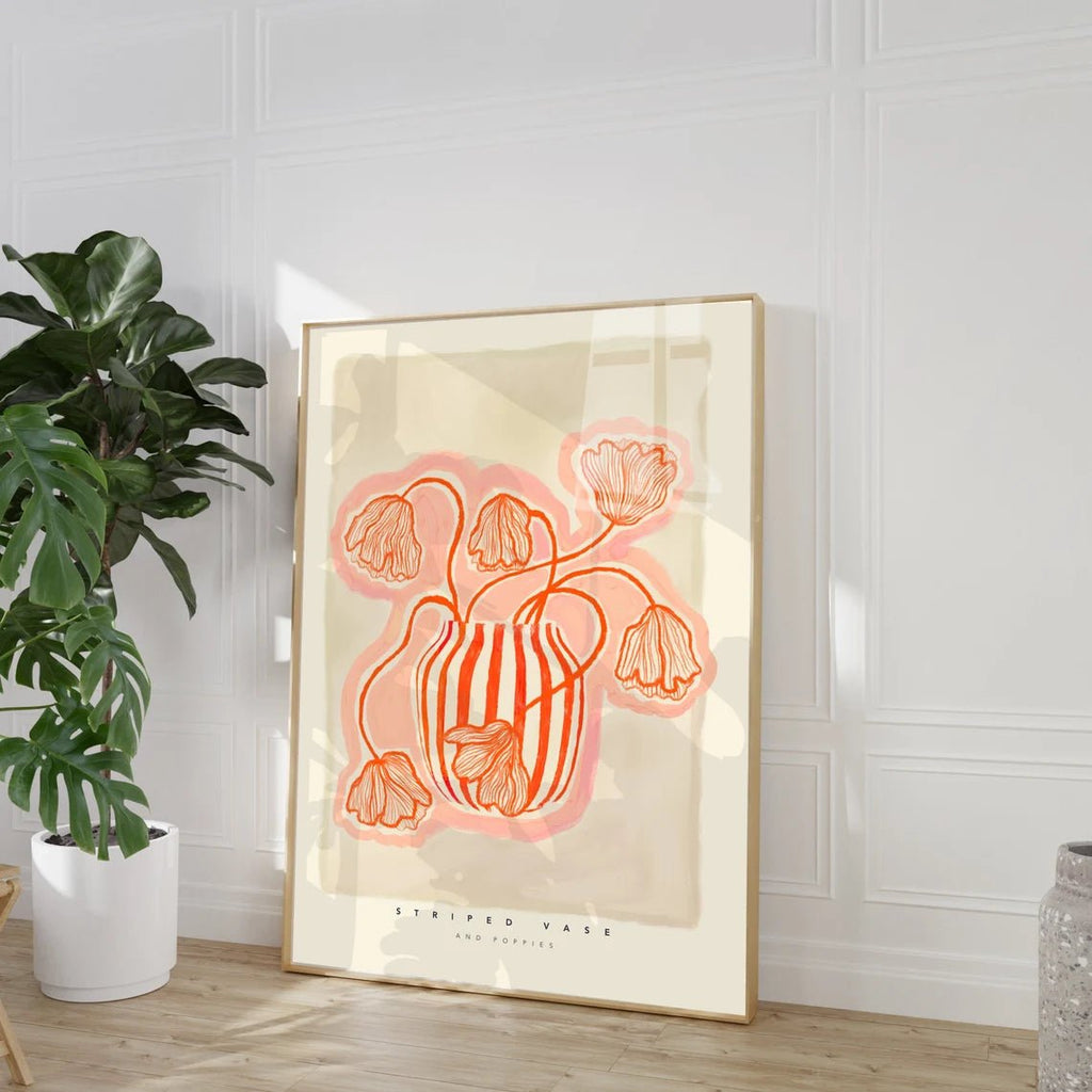 Kate Fox Design: Floral Vase Art A3 Print - Acorn & Pip_Kate Fox Design
