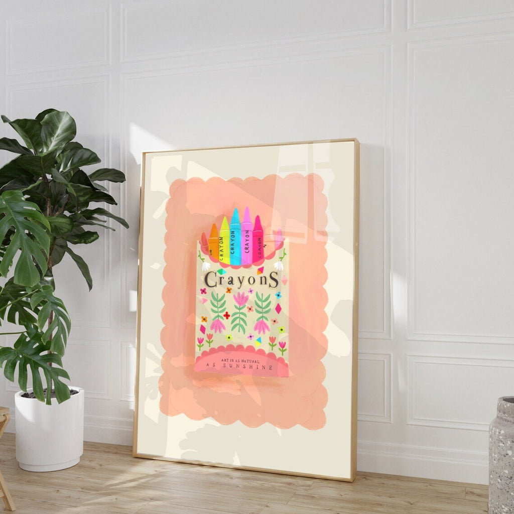 Kate Fox Design: Kids Crayon A3 Print - Acorn & Pip_Kate Fox Design