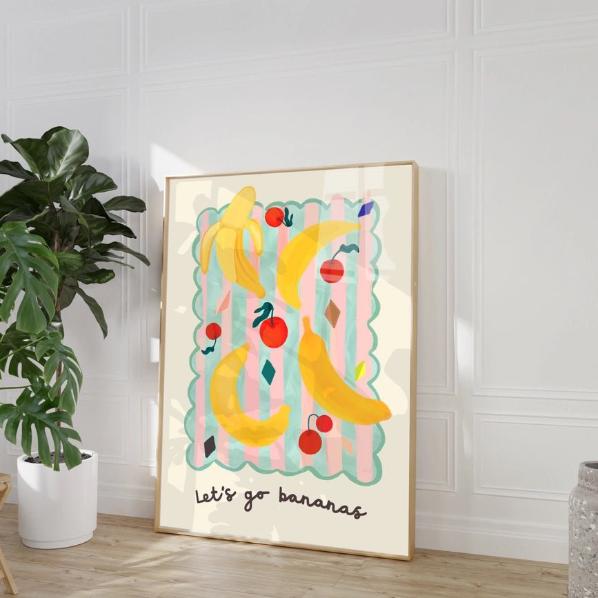 Kate Fox Design: Lets Go Bananas - A5 Print - Acorn & Pip_Kate Fox Design