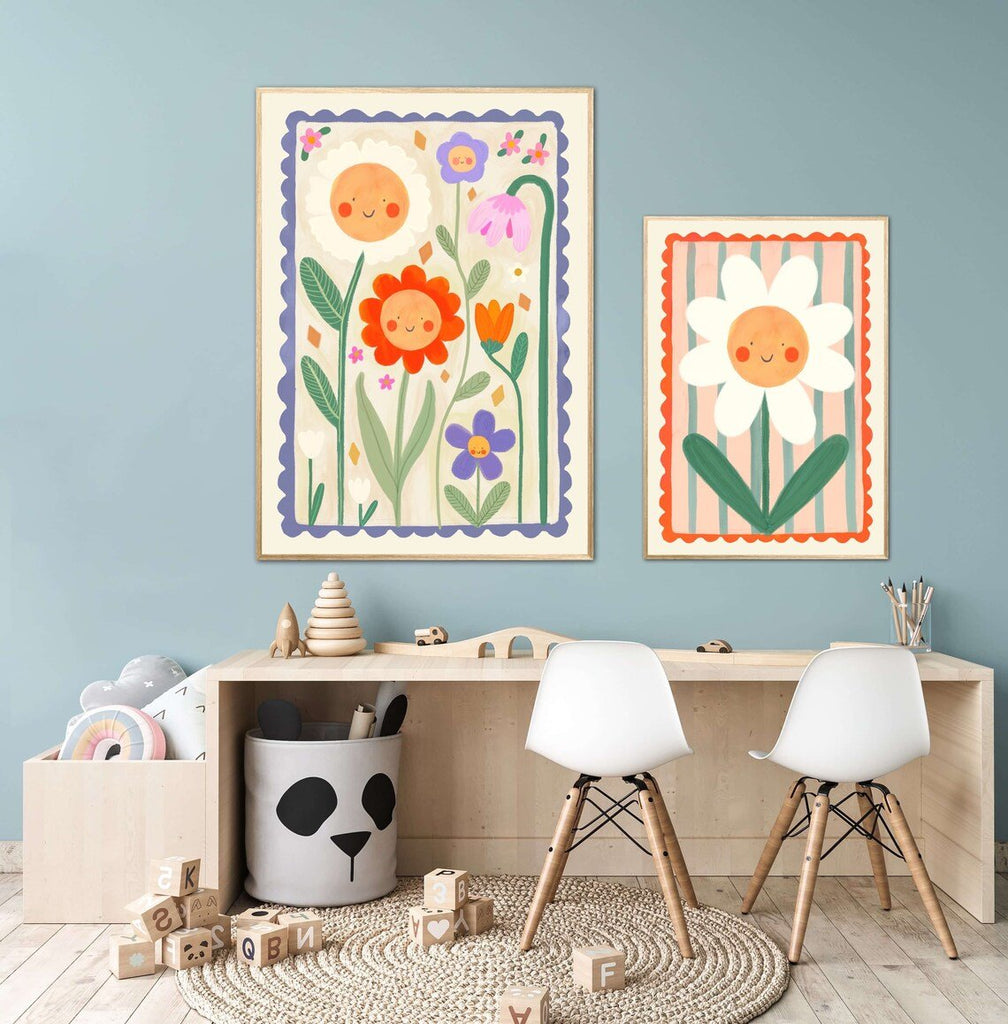 Kate Fox Design: Spring Day A4 Print - Acorn & Pip_Kate Fox Design