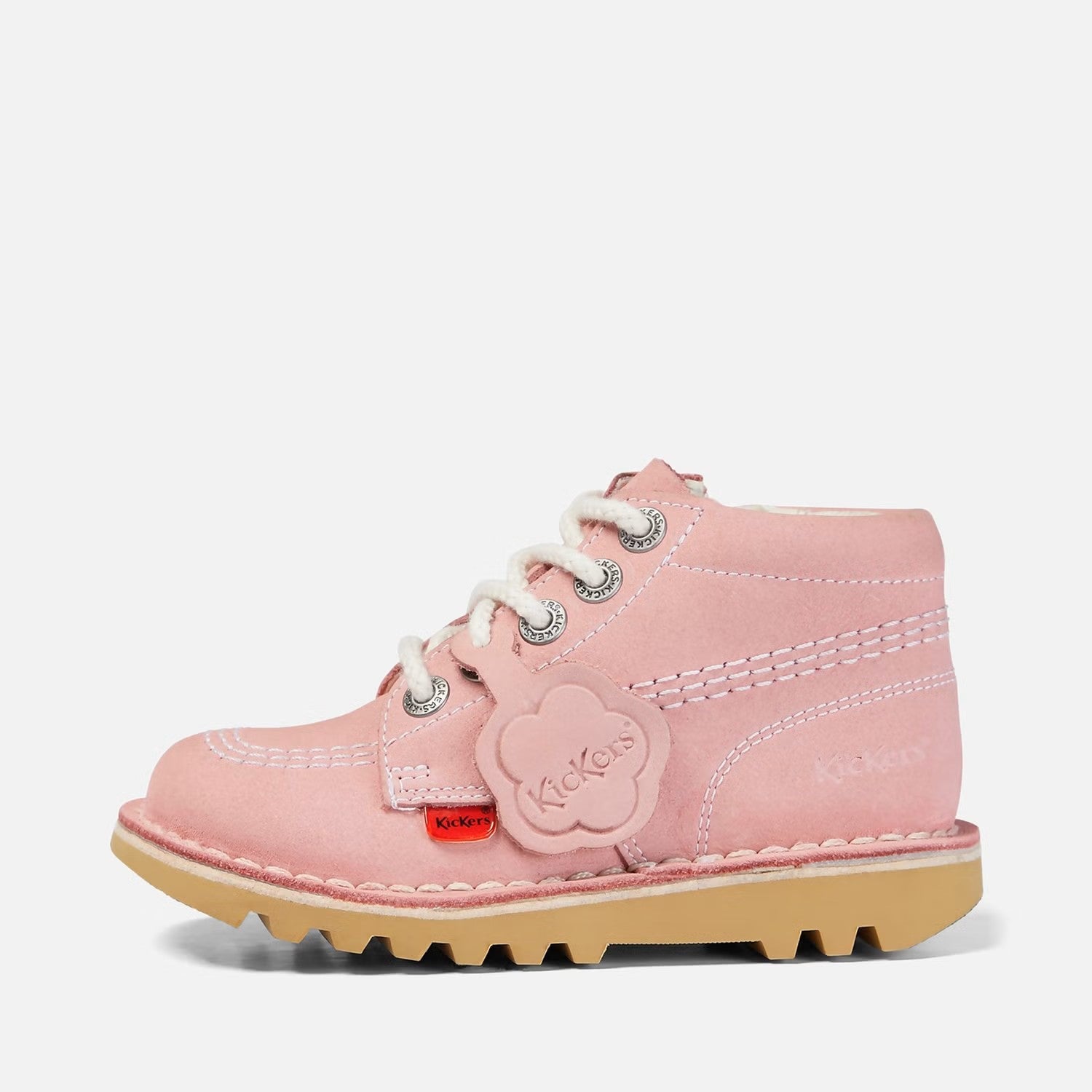 Kickers: Infant Unisex Kick Hi Zip Nubuck Light Pink Kickers for