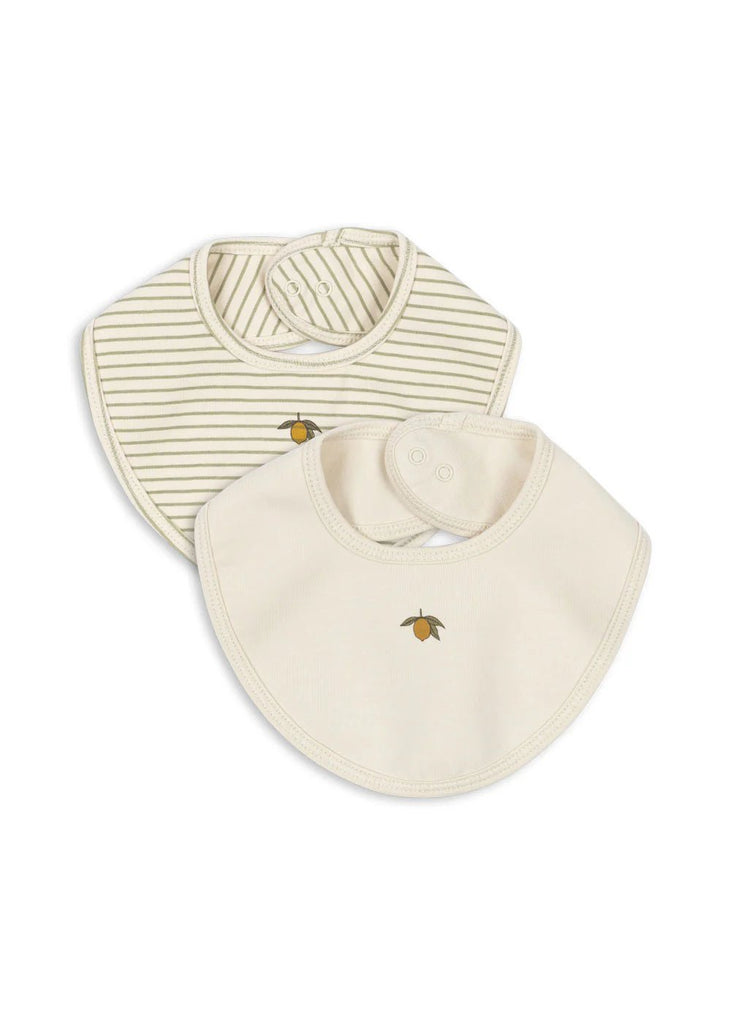 Konges Slojd: 2 Pack Bib - Tea Stripe - Acorn & Pip_Konges Sløjd