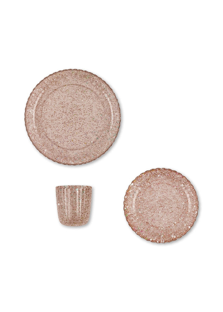 Konges Sløjd: 3 - Piece Kids Dinner Set - Sparkling Blush - Acorn & Pip_Konges Sløjd