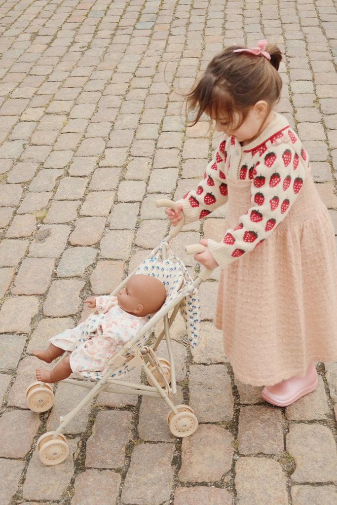 Konges Sløjd: Belou Knit Collar Cardigan - Strawberry - Acorn & Pip_Konges Sløjd