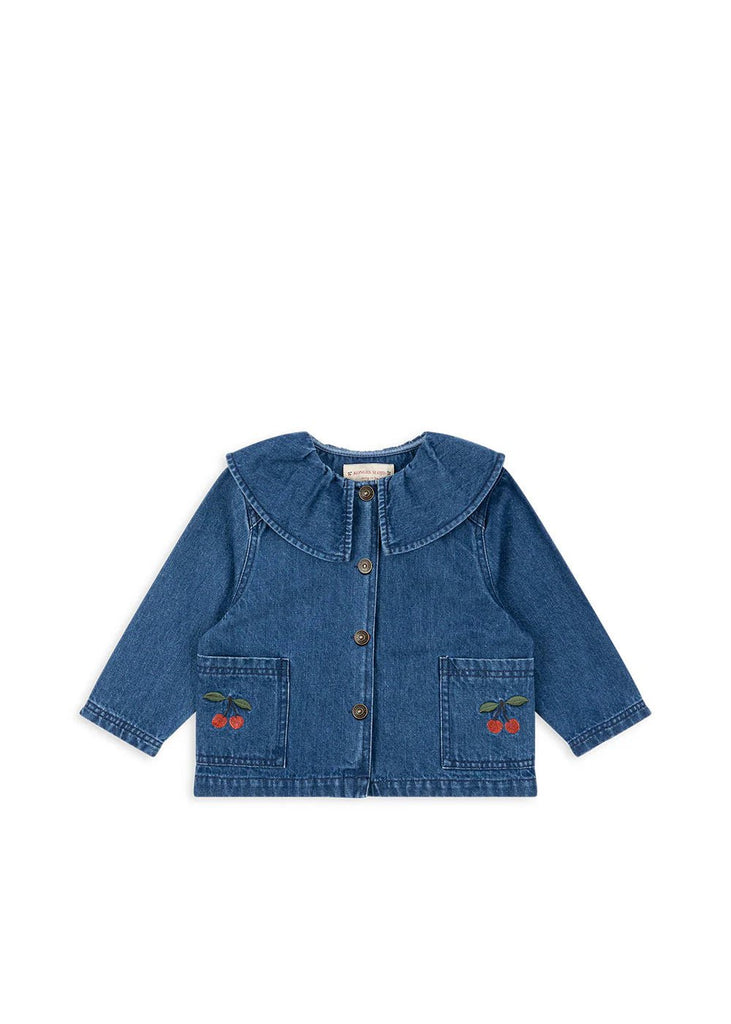 Konges Sløjd: Magot Denim Shirts GOTS - Demin Blue Cherry - Acorn & Pip_Konges Sløjd