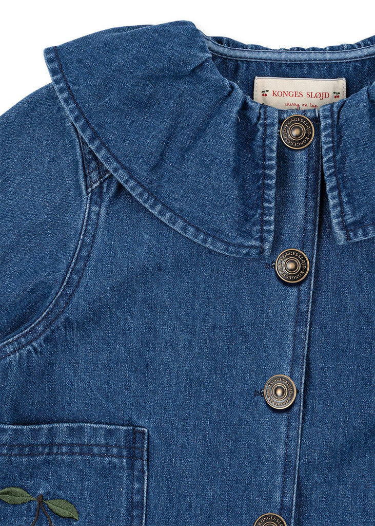 Konges Sløjd: Magot Denim Shirts GOTS - Demin Blue Cherry - Acorn & Pip_Konges Sløjd