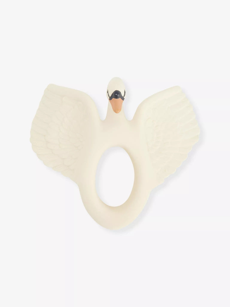 Konges Sløjd: Natural Rubber Teether Swan - Off White - Acorn & Pip_Konges Sløjd