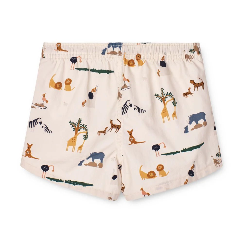 Liewood: Aiden Printed Board Shorts - All together / Sandy - Acorn & Pip_Liewood